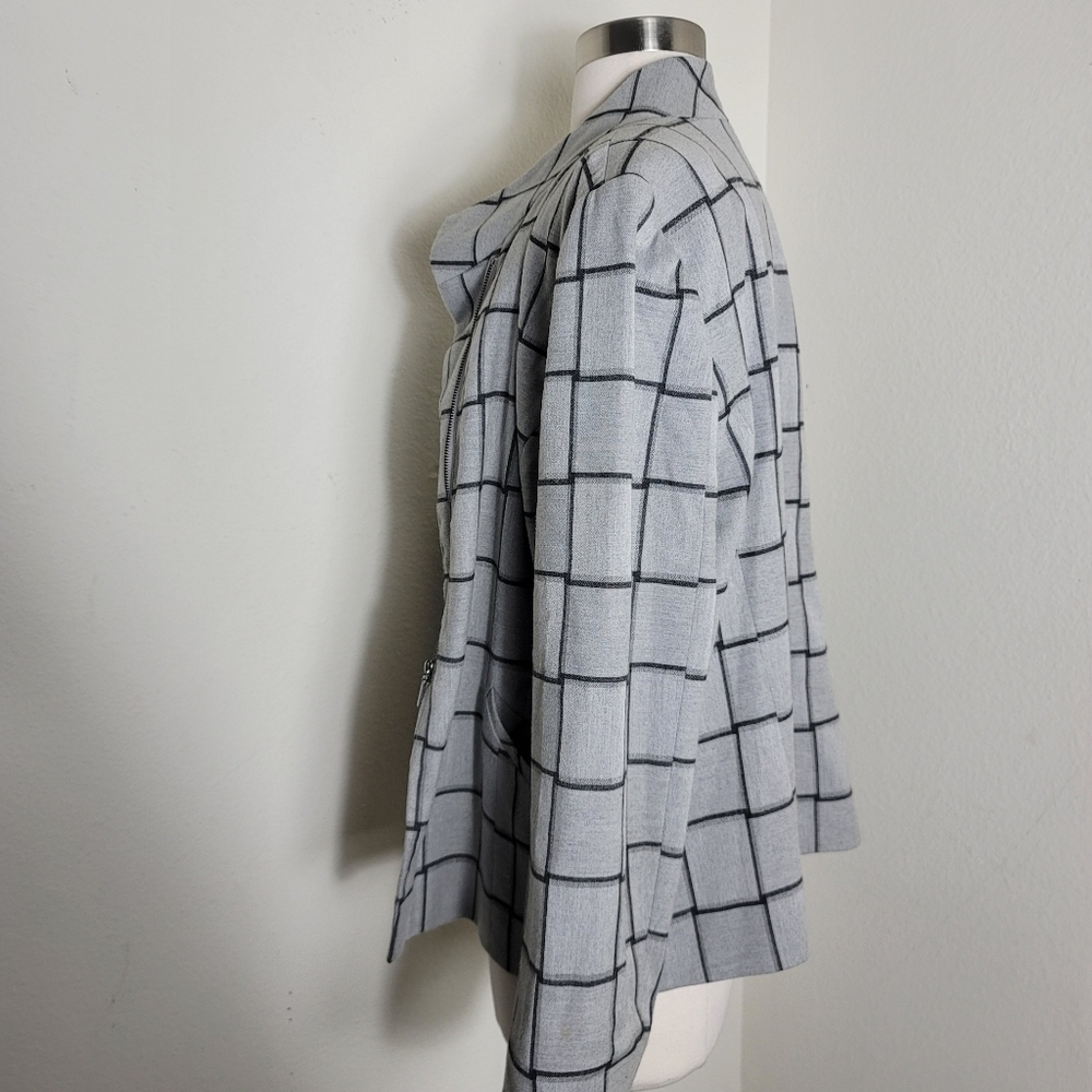 Halogen Grey & Black Geometric Blazer - Picture 2 of 5